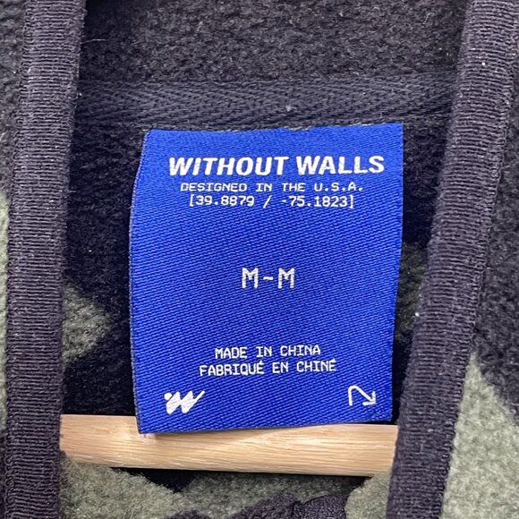 Without Walls Printed Mock Snap Polar Fleece Sweatshirt Urban Outfitters Aztec M - Picture 4 of 7